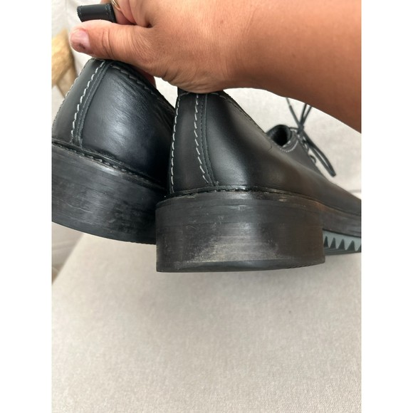 LANVIN Lace Up And Monkstrap Leather Black oxford loafers size 12 - Picture 8 of 16